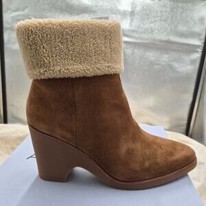 New Aerosoles Women's MINA Ankle Boot, Tobacco Suede size 9.5